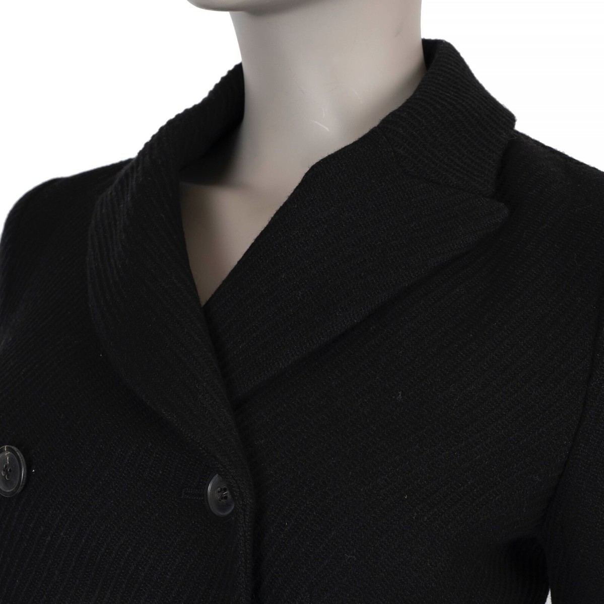 71134 auth CHRISTIAN DIOR black wool 2019 DOUBLE BREASTED TWILL