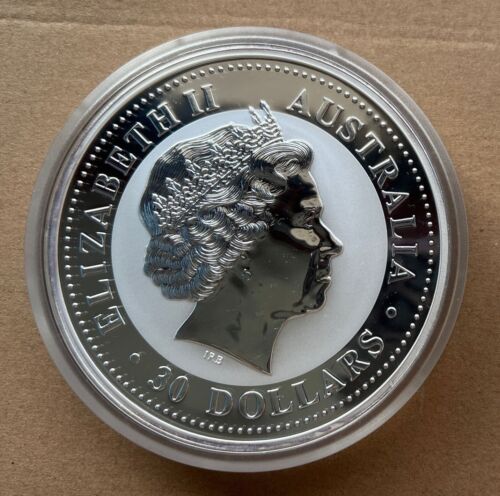 Australia 2005 rooster zodiac silver color coin 1 kilo 30 dollars 1000g coin - Picture 2 of 2