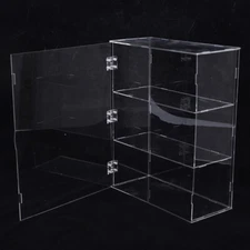 3-Tiers Acrylic Display Case Figures Dolls Models Storage Cases Boxes Dustproof