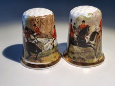 Porzellan Fingerhut Jagd Birchcroft Cina England