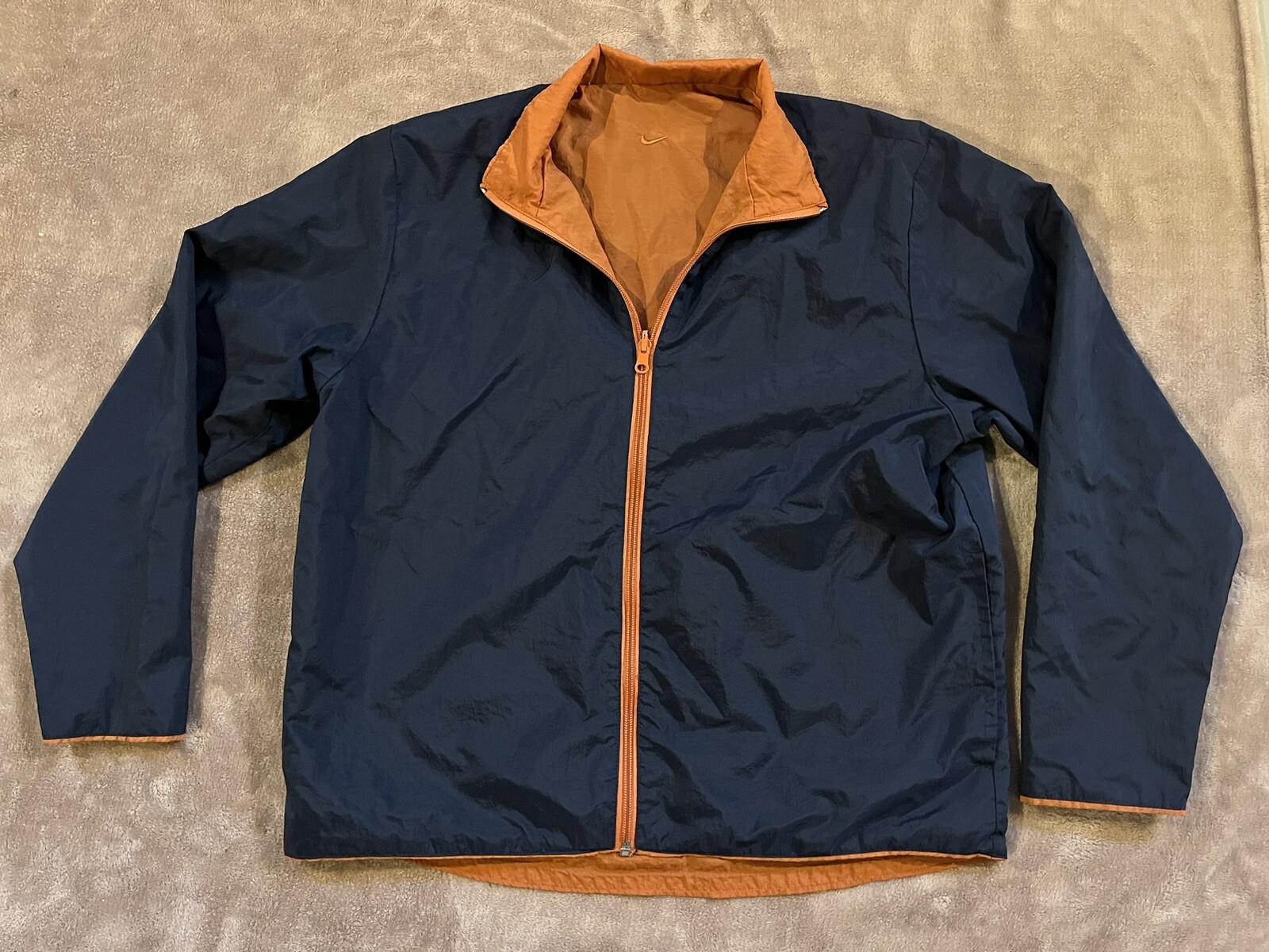 nike windbreaker orange and blue