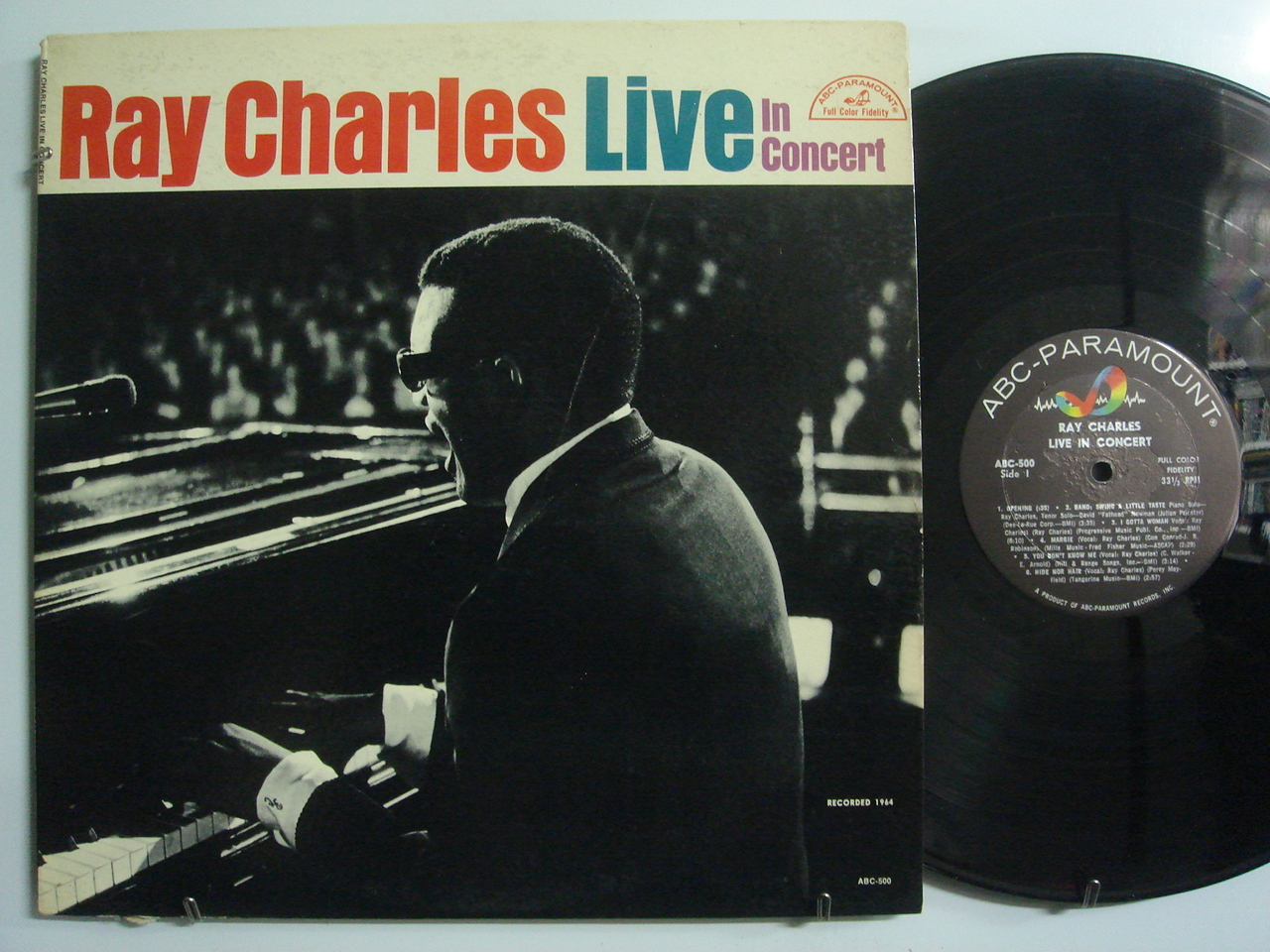 RAY CHARLES Live in Concert ORIG. MONO LP ABC-PARAMOUNT ABC-500 Bell Sound