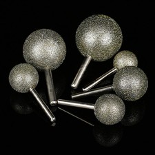 20-50mm Ball Diamond Burs Burr Mounted Point Grinding Bit 6mm/8mm Shank 80 Grit