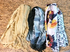 Scarf lot of 3 - Multicolor Each 60 in Long