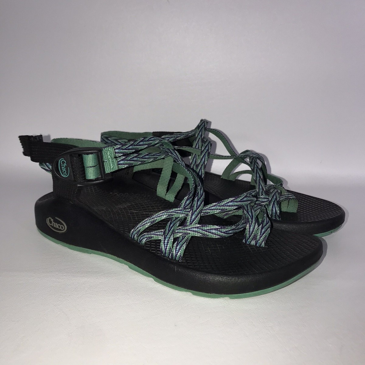 Chaco Blue and Green Sandals with Adjustable Straps ❌SOLD❌ - - - Chaco Women main image 3