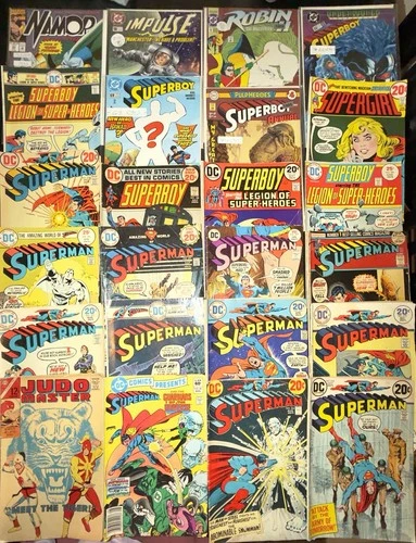 VINTAGE COMICS  - Lot Of 51 DC COMICS Superman, Superboy