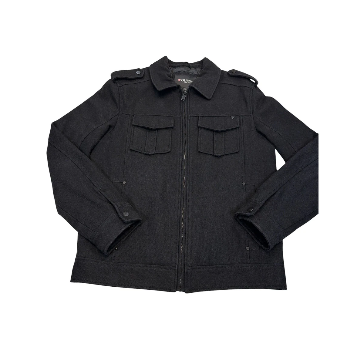 GUESS Military Jacket Black Coats, Jackets & Vests for Men for 
