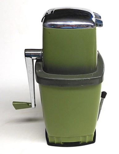 Vintage Sears Swing Away Ice Crusher Manual Hand Crank Avocado Green Retro 1950s