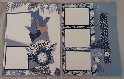 CTMH Serenity 3 Scrapbooking Layout 8.5X11 - ScrapAttic