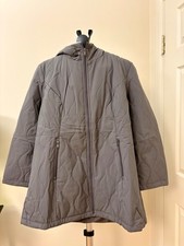 New Centigrade Quilted Coat With Shearling Lined Hood XL 