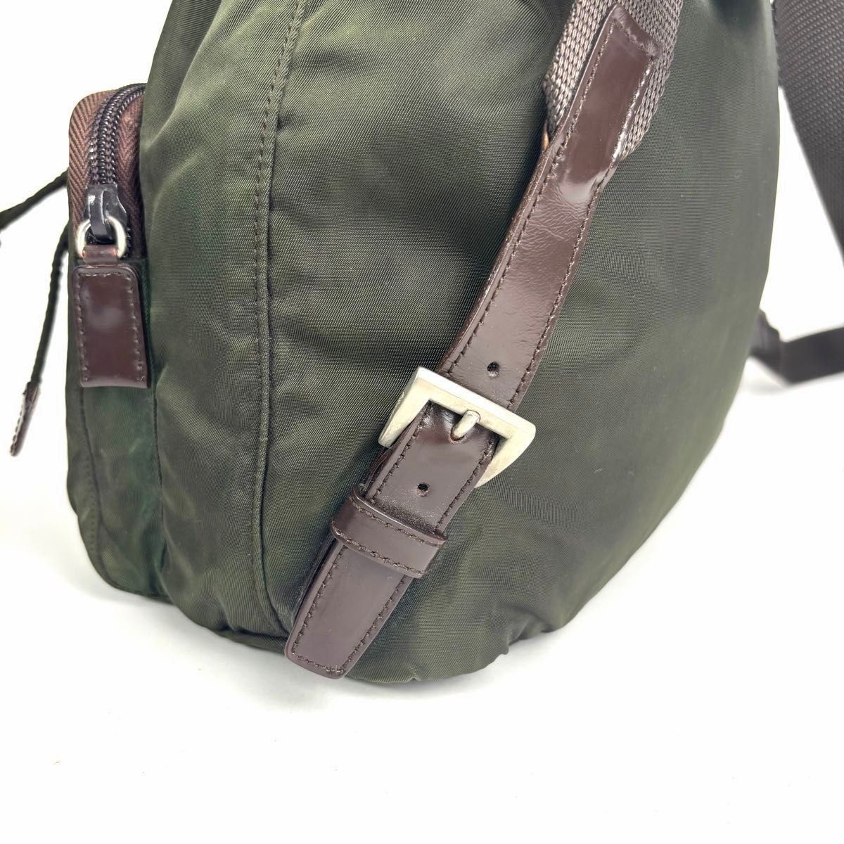 Excellent condition PRADA backpack daypack triang… - image 13