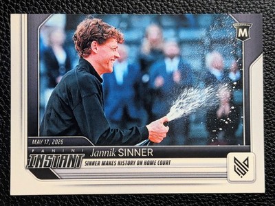 Jannik Sinner 2026 Panini Instant #3 1st Italian Win in 50 Years Golden Masters