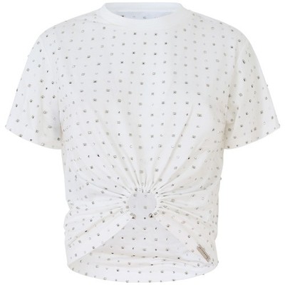 JOHN RICHMOND X - T-Shirt weiß mit Nieten für Damen