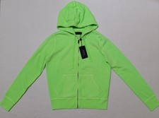 BLANK Polo Ralph Lauren Women's Full Zip Hoodie - MEDIUM - Ultra Lime - NO LOGO