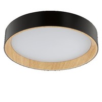 Brilliant Larios Deckenleuchte Led 39Cm Metall Kunststoff Holz Hell Schwarz