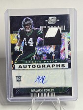 2024 Optic Contenders Malachi Corley Rookie Patch On Card Auto Black Mojo 10 /10
