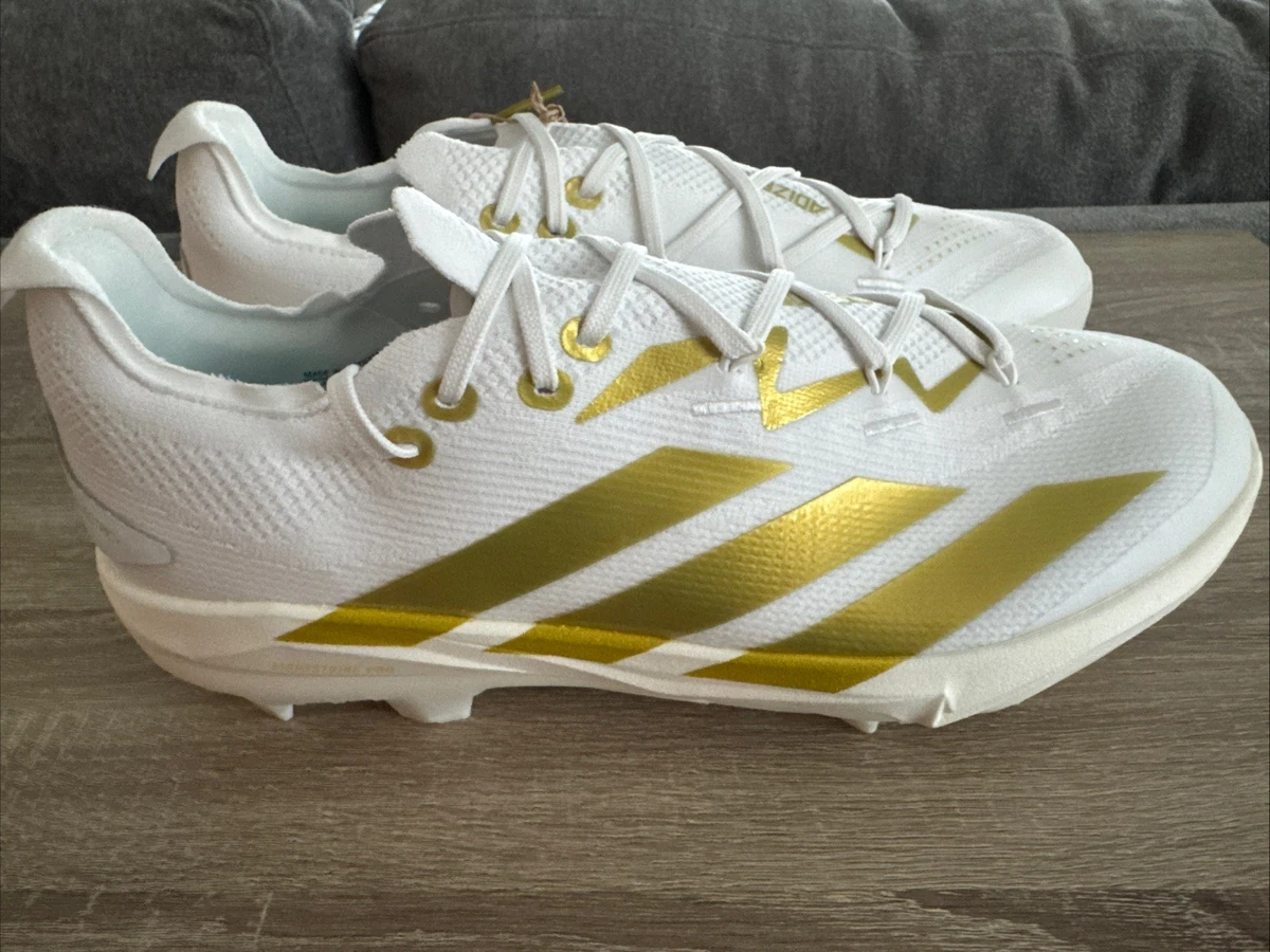 Size 11 - Adidas Electric+ 2 TPU White Gold JI1477 Baseball Cleats Men\'s White 12 US Baseball & Softball Shoes & Cleats for Men for  main image 2
