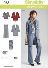 SIMPLICITY SEWING PATTERN 1073 MISSES TOP PANTS JACKET SCARF sz 6-14 UNCUT