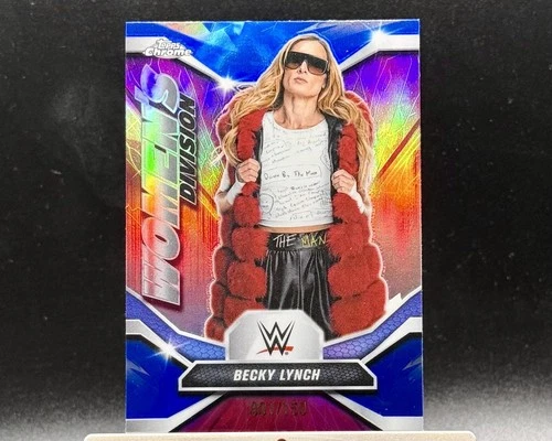 2026 Topps Chrome WWE Becky Lynch Womens Division Blue 001/150 #WDV-9 Bookend