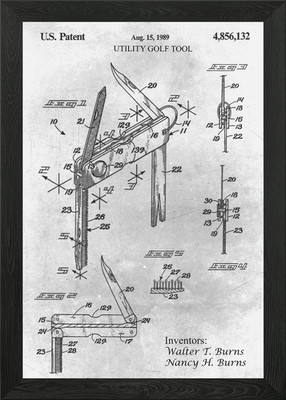 No114 Ultility Golf Tool Gerahmtes Wandbild Poster Leinwanddruck Bild