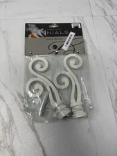 Cambria Classic Complete Lariat Finial in Satin White