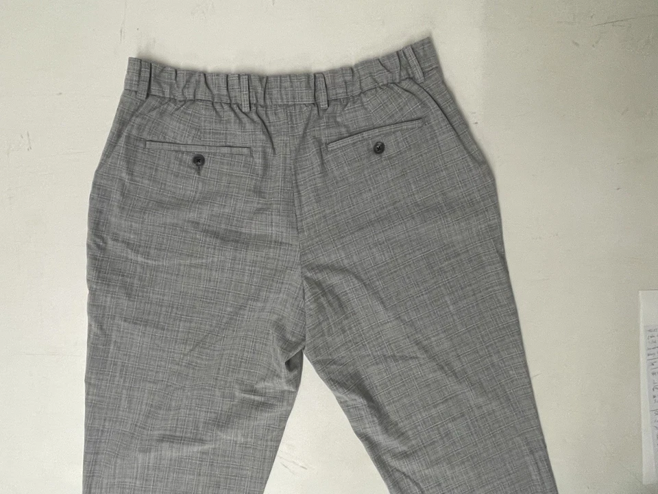 Pantalones de vestir J Ferrar - Para hombre L (36-38) x30" pulgadas gris a cuadros polivinílico/viscosa/spdx poks Foto 4 de 4