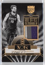 2023-24 Panini Noir Box Office Memorabilia Prime 9/25 Domantas Sabonis 00ev