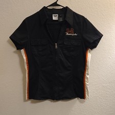 Harley-Davidson Black Zip Collard Shirt with ...