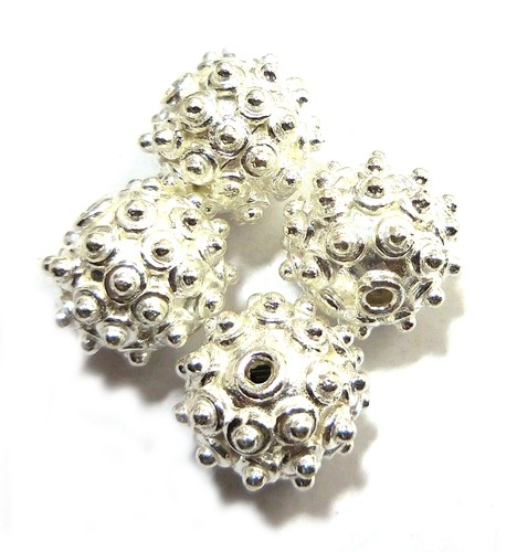 30 Embouts De Perles Filigrane Bali – Plaqué Argent 8mm – Fait Main – Fabrication Inde