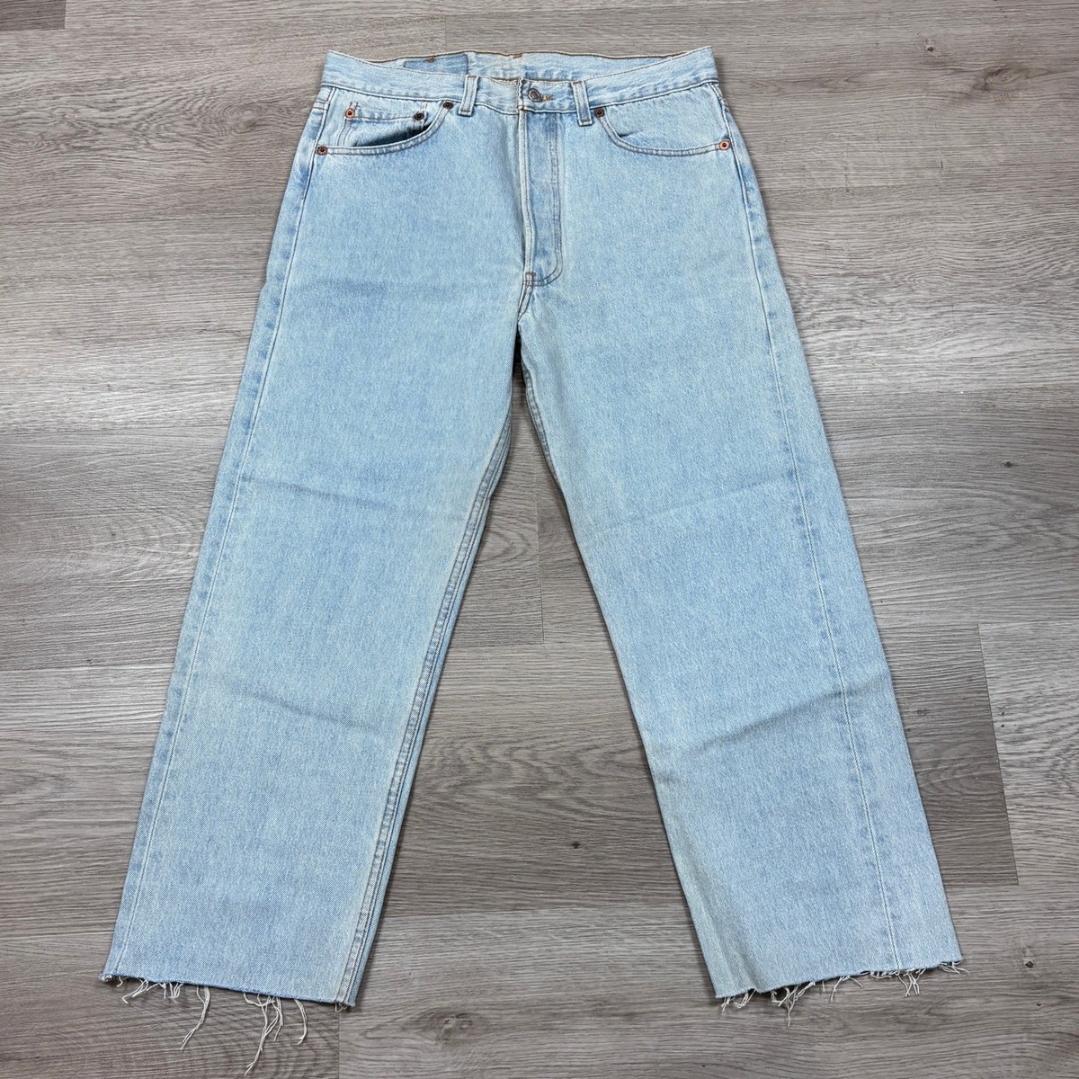 Vintage 90s Levi's 501 Straight Leg Jeans Made in USA 34x34