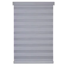 Origin 21 29-in x 64-in Gray Room Darkening Cordless Zebra Roller Shade