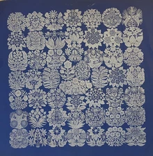 17" Square Folly Cove Designer "Garland of the States" Louise Kenyon c1958