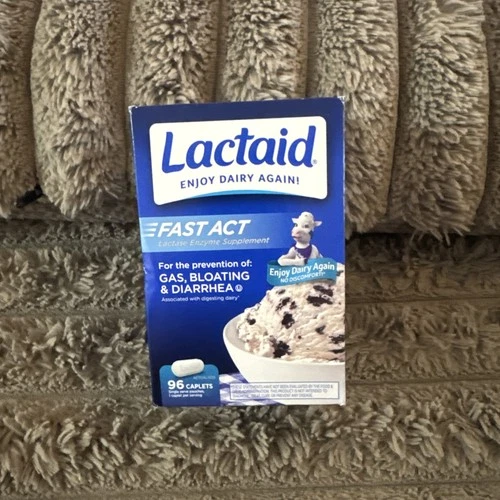 Lactaid Fast Act 96 Caps Travel Packs Lactose Intolerance Relief Exp 08/27