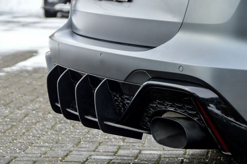 For Audi RS7 19+ Rear Bumper diffuser addon with ribs/ fins Performance Skirt - Picture 3 of 8
