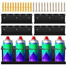 4 Packs Wall-Mounted Spray Bottle Holder Aerosol Spray Can Holder Storage Rac