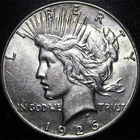 1926 S Peace Dollar 90% Silver Authentic 1$ Coin AU Details San Francisco Mint