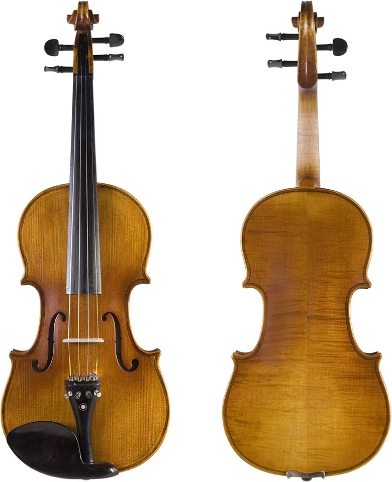Violín Cecilio CVN-500 madera maciza ébano con cuerdas D'Addario Prelude, 4/4 Foto 2 de 4