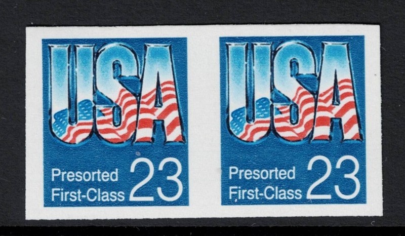 SCOTT#2607c, 23c USA PRESORTED IMPERF PAIR. XF & NH.
