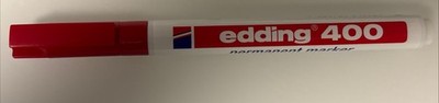 2 Stück Edding 400 Rot Permanent marker Stift wasserfest 1 mm