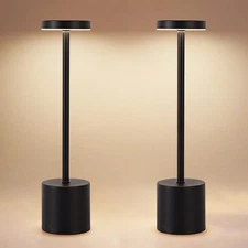 Cordless Table Lamp Set of 2, 5000mAh Rechargeable Battery Powered LED Table ...