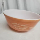 Pyrex Mixing Bowl # 403 Autumn Harvest Wheat Pattern Orange 2.5L EUC
