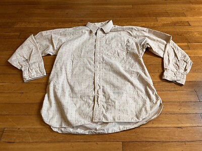 VINTAGE Penneys Topflight Shirt Men's Large White Check