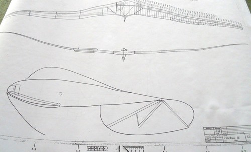 21 Pages of ORIGINAL Horten/Horton 4 Flying Wing PLANS ONLY of FULL SCALE GLIDER