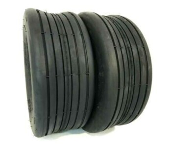 (TWO) 11x4x5 11x4-5 11x4.00-5 Ribbed Tread 4 PLY Zero Turn Lawn Mower Tires