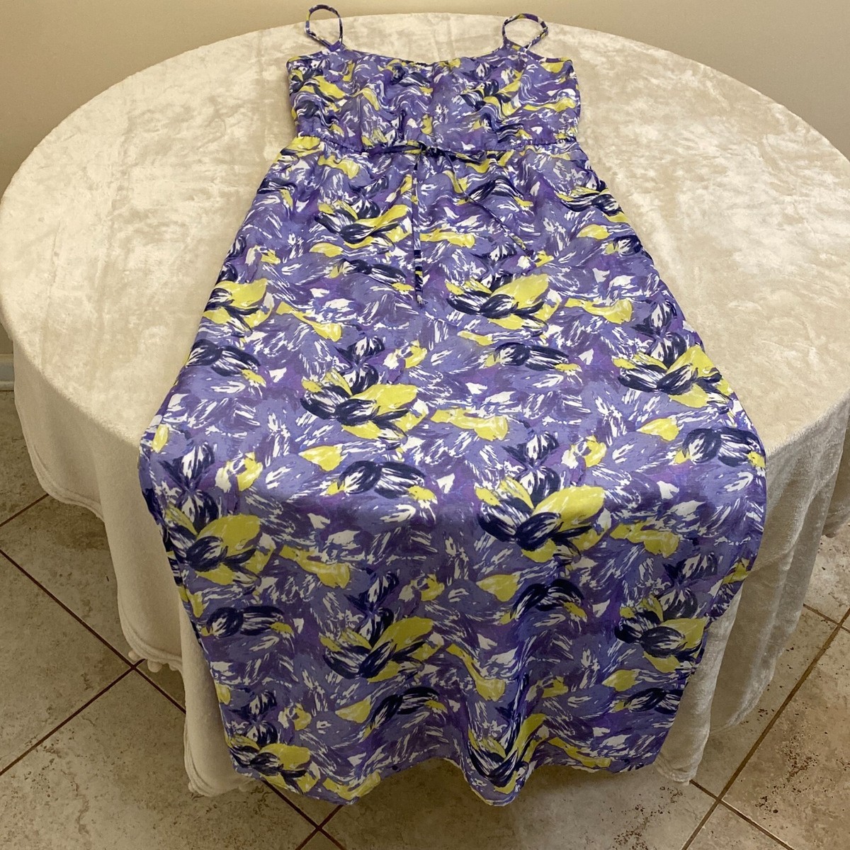 ann taylor loft purple dress Anne Taylor Loft Size Medium Deep Purple Sheath Dress With Ruffle Back  Lined EUC