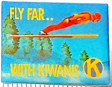 Kiwanis International "FLY FAR WITH KIWANIS" Lapel Pin