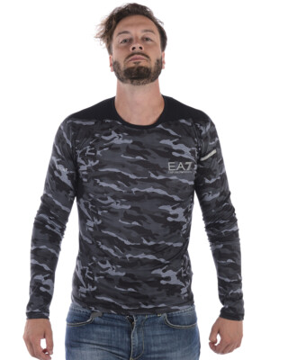 Emporio Armani Ea7 T-Shirt Sweatshirt Man Grey 6ZPT09PJF2Z 2922 Sz.M MAKE OFFER