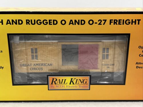 MTH RailKing 30-77239 Great American Circus 19th c Woodsided Caboose #36 New O - Picture 11 of 13