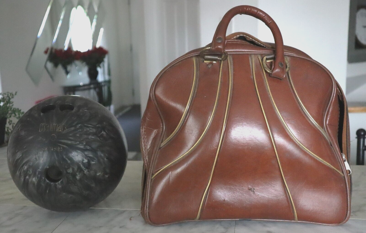 60s後半-70s FrenchVintage bowling bag Vintage 1960s bag with Halmark bowling ball 15.5lbs | eBay