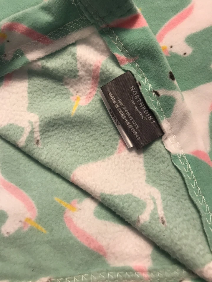 Manta Northpoint Dancing Unicorns increíblemente suave felpa polar niña 48x60 Foto 3 de 3